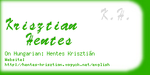 krisztian hentes business card